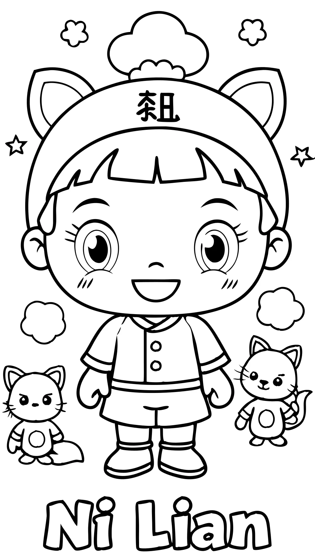 ni hao kai lan coloring pages